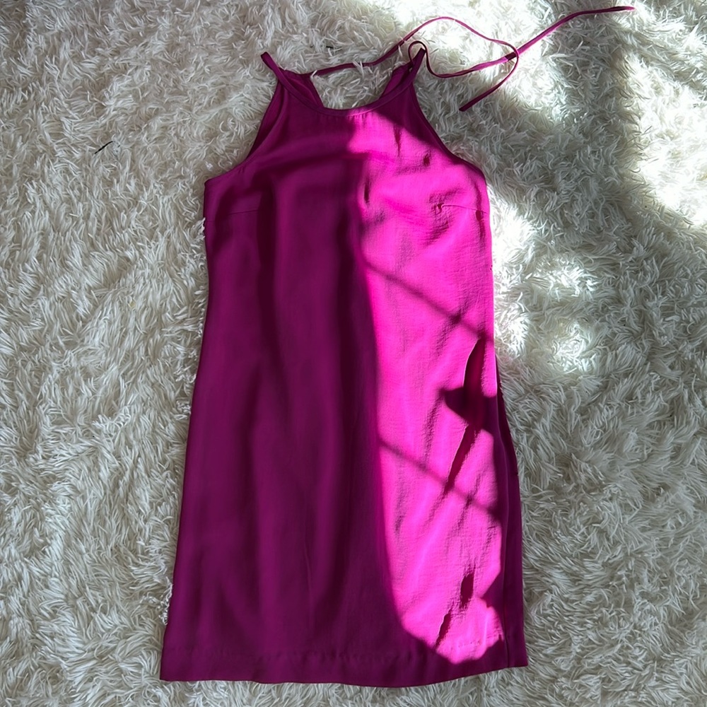 Banana republic pink slip style dress, halter